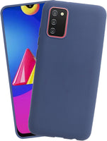 VAKIBO 1.2 MM Thick Blue Coloured Soft TPU Rubber Back Cover Case With Camera Protection Ring Suitable for Samsung Galaxy M02s