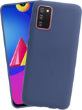 VAKIBO 1.2 MM Thick Blue Coloured Soft TPU Rubber Back Cover Case With Camera Protection Ring Suitable for Samsung Galaxy M02s