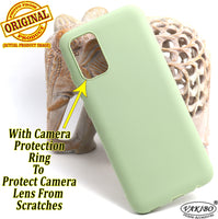 VAKIBO 1.2 MM Thick Pista Green Coloured Soft TPU Rubber Back Cover Case With Camera Protection Ring Suitable for Samsung Galaxy M02s