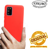 VAKIBO 1.2 MM Thick Red Coloured Soft TPU Rubber Back Cover Case With Camera Protection Ring Suitable for Samsung Galaxy M02s