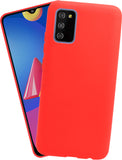VAKIBO 1.2 MM Thick Red Coloured Soft TPU Rubber Back Cover Case With Camera Protection Ring Suitable for Samsung Galaxy M02s