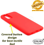 VAKIBO 1.2 MM Thick Red Coloured Soft TPU Rubber Back Cover Case With Camera Protection Ring Suitable for Samsung Galaxy M02s