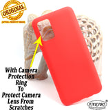 VAKIBO 1.2 MM Thick Red Coloured Soft TPU Rubber Back Cover Case With Camera Protection Ring Suitable for Samsung Galaxy M02s