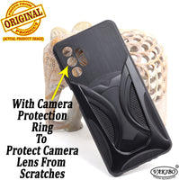 VAKIBO 3D Designer Black Coloured Soft TPU Back Cover Case Suitable for Samsung Galaxy M32 5G