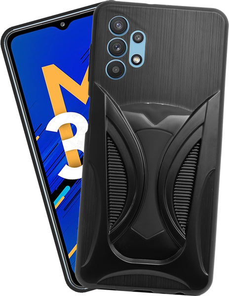 VAKIBO 3D Designer Black Coloured Soft TPU Back Cover Case Suitable for Samsung Galaxy M32 5G
