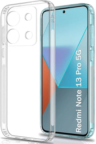 VAKIBO Premium Clear 1.5MM Thick Transparent Soft TPU Rubber Back Cover Case With Camera Protection Suitable for Mi Redmi Note 13 Pro 5G