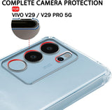 VAKIBO Premium Clear 1.5MM Thick Transparent Soft TPU Rubber Back Cover Case With Camera Protection Suitable for Vivo V29