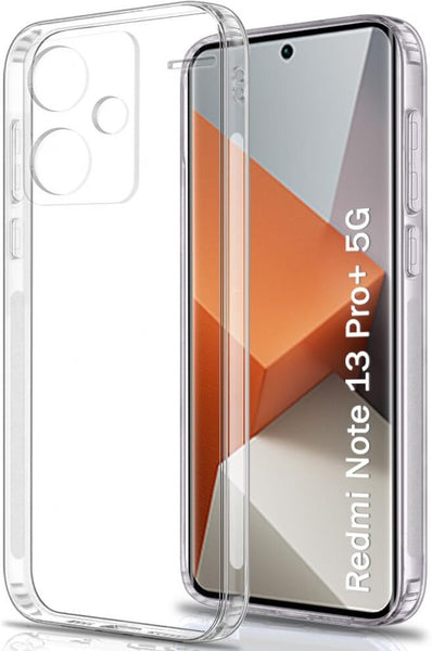 VAKIBO Premium Clear 1.5MM Thick Transparent Soft TPU Rubber Back Cover Case With Camera Protection Suitable for Mi Redmi Note 13 Pro Plus