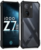 VAKIBO Super Premium Black Border Transparent Case With Corner Protection & Camera Protection Suitable for iQOO Z7s 5G