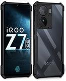 VAKIBO Super Premium Black Border Transparent Case With Corner Protection & Camera Protection Suitable for iQOO Z7s 5G