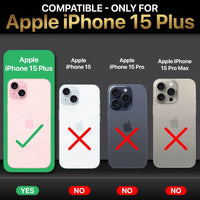 VAKIBO Super Premium Black Border Transparent Case With Corner Protection & Camera Protection Suitable for iPhone 15 Plus