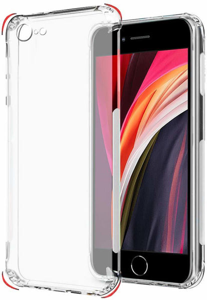 VAKIBO Super Premium Soft TPU Transparent Case With Dustplug,Side Grip,Corner Protection,lanyard Cuts,Camera Protection Suitable for iPhone 8