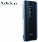VAKIBO Super Premium Soft TPU Transparent Case With Dustplug,Side Grip,Corner Protection,lanyard Cuts,Camera Protection Suitable for Vivo V17 Pro