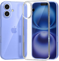 VAKIBO Premium Clear 2MM Thick Transparent Soft TPU Rubber Back Cover Case With Camera Protection Suitable for iPhone 16