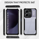 VAKIBO Best Selling Black and Transparent Back Cover Case Made With Soft TPU and Acrylic With 4 Corner and Camera Protection Suitable for Xiaomi Redmi 13 5G