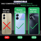 VAKIBO Premium Clear 2MM Thick Transparent Soft TPU Rubber Back Cover Case With Camera Protection Suitable for Realme C55