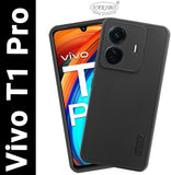 VAKIBO Dotted Black Coloured Made with Silicon Rubber TPU Back Cover Case Suitable for Vivo T1 Pro