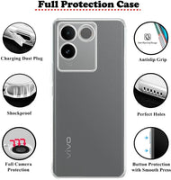 VAKIBO Premium Clear 1.5MM Thick Transparent Soft TPU Rubber Back Cover Case With Camera Protection Suitable for Iqoo Z7 Pro
