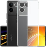 VAKIBO Premium Clear 1.5MM Thick Transparent Soft TPU Rubber Back Cover Case With Camera Protection Suitable for Vivo T2 Pro 5G