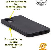 VAKIBO Dotted Black Coloured Made with Silicon Rubber TPU Back Cover Case Suitable for Vivo T2X 5G