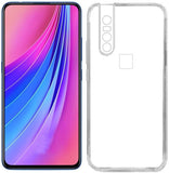 VAKIBO Super Premium Soft TPU Transparent Case With Dustplug,Side Grip,Corner Protection,lanyard Cuts,Camera Protection Suitable for Vivo V15