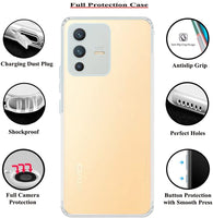 VAKIBO Premium Clear 1.5MM Thick Transparent Soft TPU Rubber Back Cover Case With Camera Protection Suitable for Vivo V23
