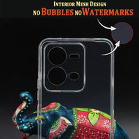 VAKIBO Premium Clear 2MM Thick Transparent Soft TPU Rubber Back Cover Case With Camera Protection Suitable for Vivo V25