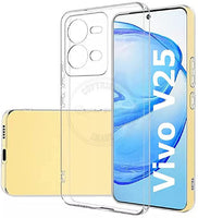 VAKIBO Premium Clear 2MM Thick Transparent Soft TPU Rubber Back Cover Case With Camera Protection Suitable for Vivo V25