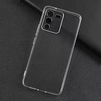 VAKIBO Premium Clear 2MM Thick Transparent Soft TPU Rubber Back Cover Case With Camera Protection Suitable for Vivo V25 Pro