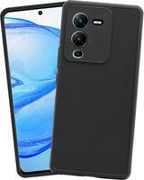 VAKIBO Dotted Black Coloured Made with Silicon Rubber TPU Back Cover Case Suitable for Vivo V25 Pro