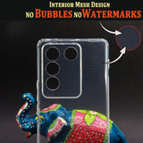 VAKIBO Super Premium Soft TPU Transparent Case With Dustplug,Side Grip,Corner Protection,lanyard Cuts,Camera Protection Suitable for Vivo V27 Pro