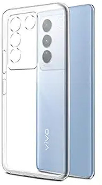 VAKIBO Super Premium Soft TPU Transparent Case With Dustplug,Side Grip,Corner Protection,lanyard Cuts,Camera Protection Suitable for Vivo V27Pro