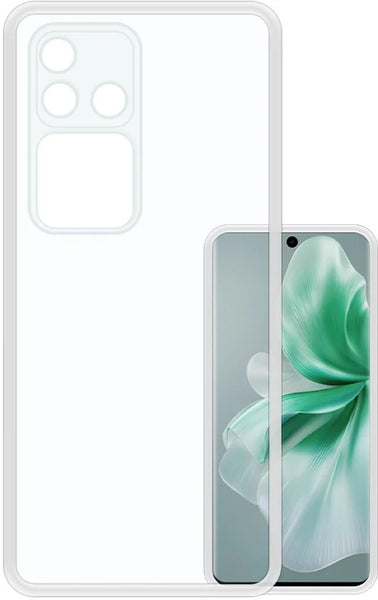 VAKIBO Premium Clear 1.5MM Thick Transparent Soft TPU Rubber Back Cover Case With Camera Protection Suitable for Vivo V30