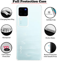 VAKIBO Premium Clear 1.5MM Thick Transparent Soft TPU Rubber Back Cover Case With Camera Protection Suitable for Vivo V30 Pro