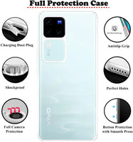 VAKIBO Premium Clear 1.5MM Thick Transparent Soft TPU Rubber Back Cover Case With Camera Protection Suitable for Vivo V30