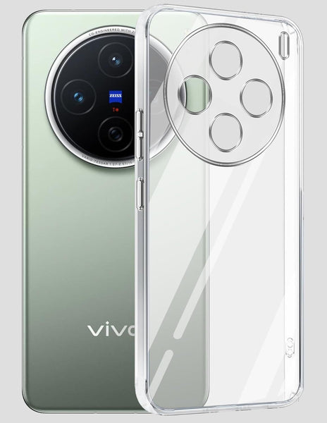 VAKIBO Premium Clear 1.5MM Thick Transparent Soft TPU Rubber Back Cover Case With Camera Protection Suitable for Vivo X200