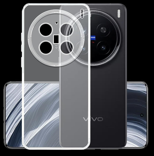 VAKIBO Premium Clear 1.5MM Thick Transparent Soft TPU Rubber Back Cover Case With Camera Protection Suitable for Vivo X200 Pro