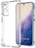 VAKIBO Super Premium Soft TPU Transparent Case With Dustplug,Side Grip,Corner Protection,lanyard Cuts,Camera Protection Suitable for Vivo X60 Pro