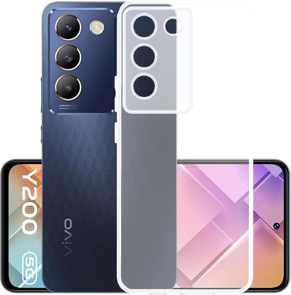 VAKIBO Premium Clear 1.5MM Thick Transparent Soft TPU Rubber Back Cover Case With Camera Protection Suitable for Vivo Y200 5G