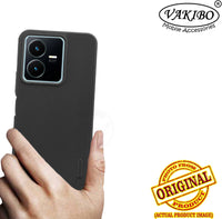 VAKIBO Dotted Black Coloured Made with Silicon Rubber TPU Back Cover Case Suitable for Vivo Y22s