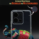 VAKIBO Premium Clear 2MM Thick Transparent Soft TPU Rubber Back Cover Case With Camera Protection Suitable for Vivo Y35