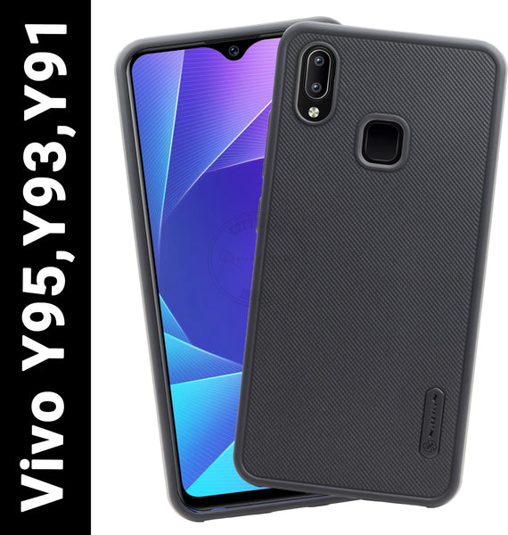 VAKIBO Dotted Black Coloured Made with Silicon Rubber TPU Back Cover Case Suitable for Vivo Y91