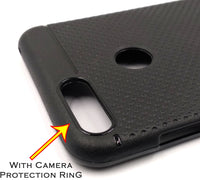 VAKIBO Dotted Design Black Coloured Soft TPU Back Cover Case Suitable for Honor 7X