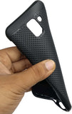 VAKIBO Dotted Design Black Coloured Soft TPU Back Cover Case Suitable for Samsung Galaxy J6