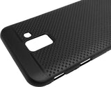 VAKIBO Dotted Design Black Coloured Soft TPU Back Cover Case Suitable for Samsung Galaxy J6