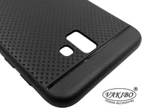 VAKIBO Dotted Design Black Coloured Soft TPU Back Cover Case Suitable for Samsung Galaxy J6 Plus