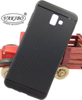 VAKIBO Dotted Design Black Coloured Soft TPU Back Cover Case Suitable for Samsung Galaxy J6 Plus