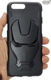 VAKIBO Iron Man 3D Mask Design Black Coloured Soft TPU Back Cover Case With Camera Protection Ring Suitable for OnePlus 5