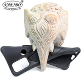 VAKIBO Iron Man 3D Mask Design Black Coloured Soft TPU Back Cover Case With Camera Protection Ring Suitable for Oppo A33