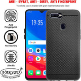 VAKIBO Dotted Design Black Coloured Soft TPU Back Cover Case Suitable for Oppo F9